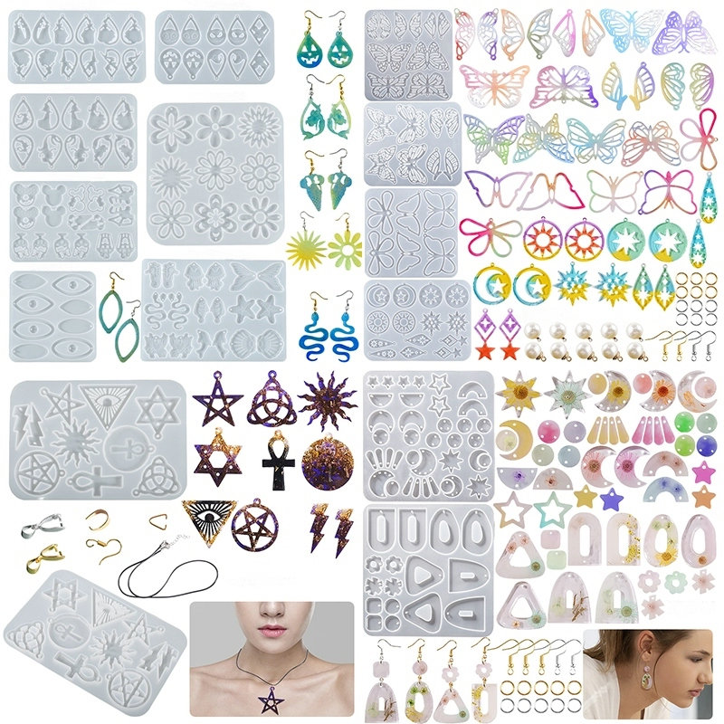 Resin Art Letters - القرط قلادة قالب من السيليكون راتنجات
