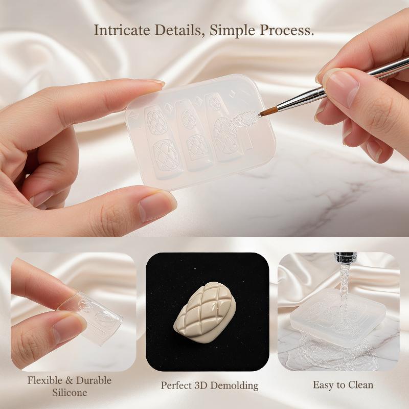 Resin Art Templates Free - قوالب سيليكون لفن الأظافر مناسبة للمبتدئين،