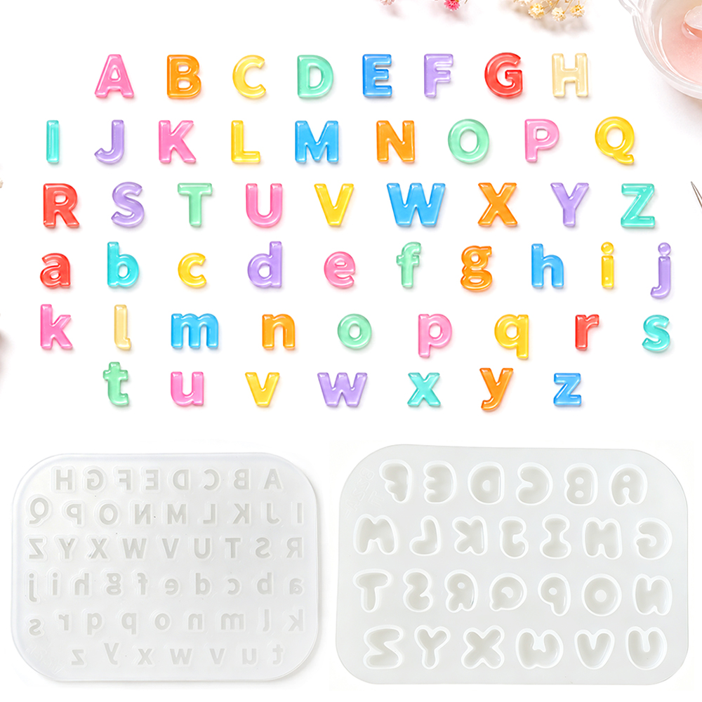 Resin Art Letters - قالب سيليكون صغير الحجم S0321 لصنع