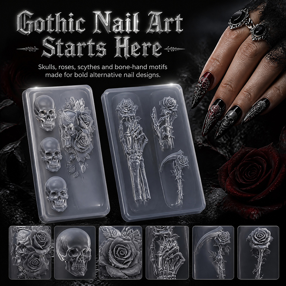 Resin Art Templates Free - طقم قوالب سيليكون لفن الأظافر بتصميم