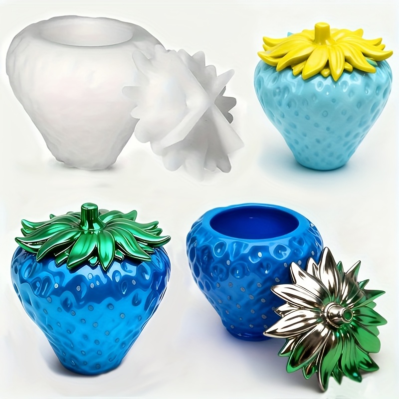Resin Art Case - قالب راتنجي على شكل علبة فراولة