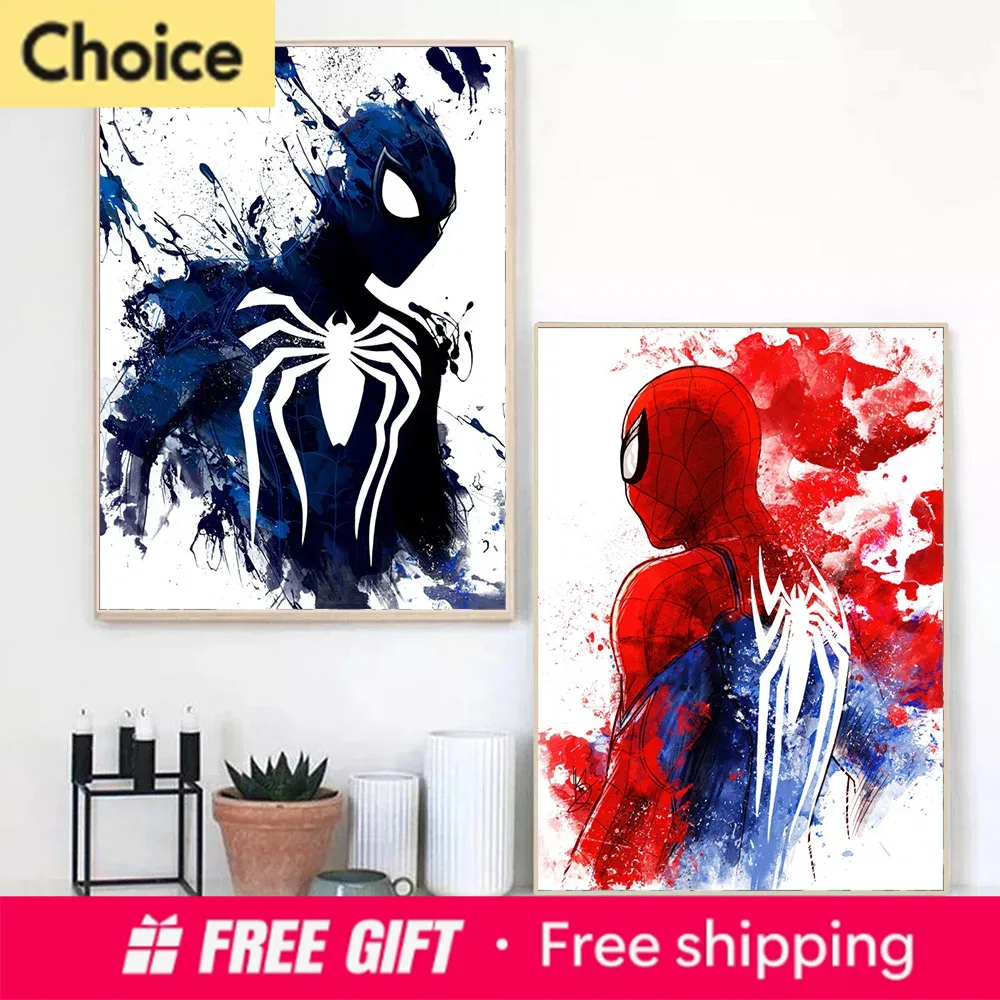 Resin Art Home Decor - ملصقات ماسية لشخصية سبايدرمان من أفلام