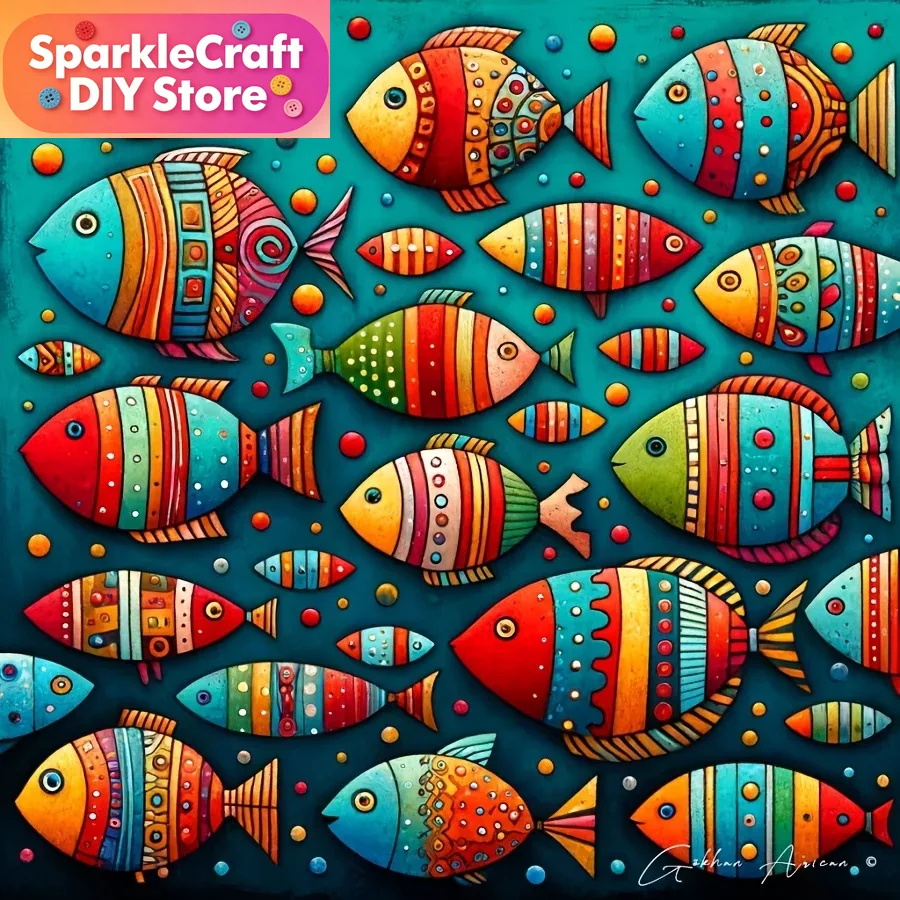 Resin Art Home Decor - مجموعة رسم بالألماس خماسية الأبعاد بتصميم
