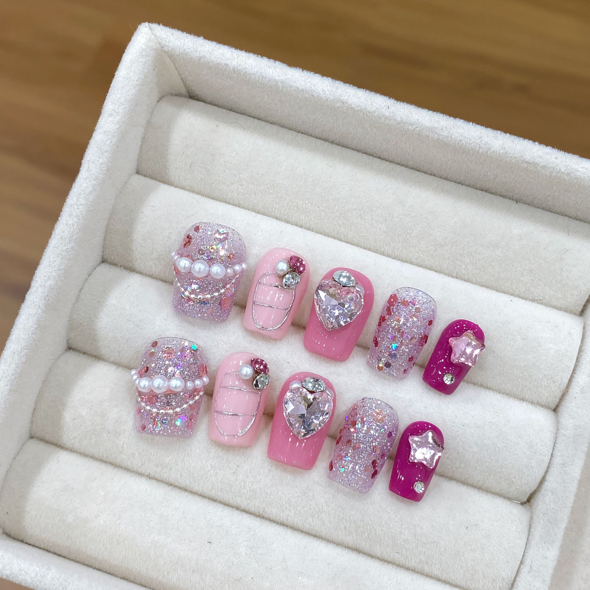 Resin Art Glitter - مسامير مزيفة من الترتر اللامع ،