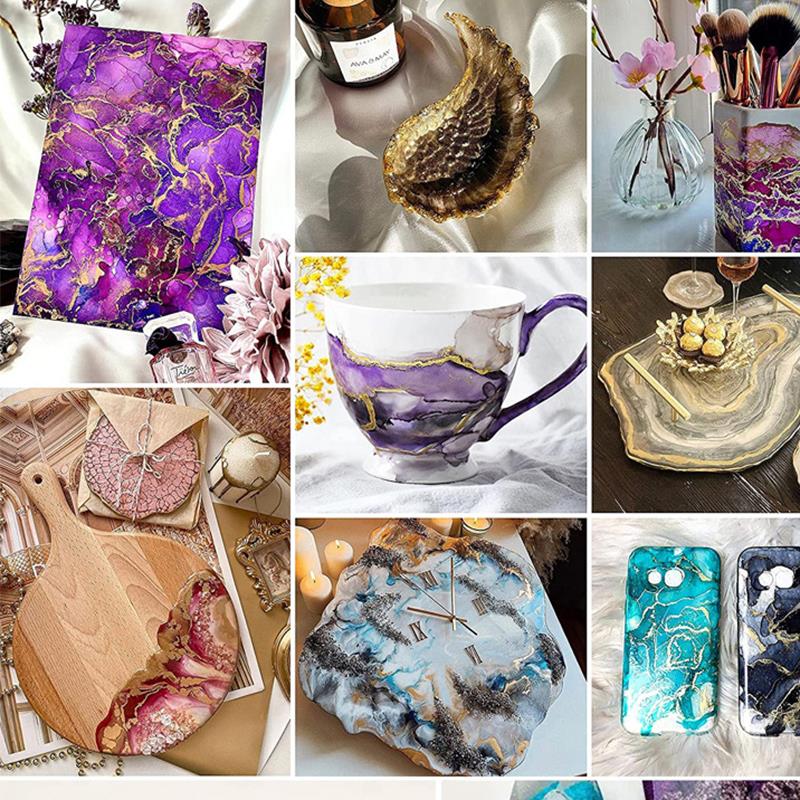 1 مجموعة الراتنج الصباغ عدة ال - مراجعة Resin Art Liquid وسعره