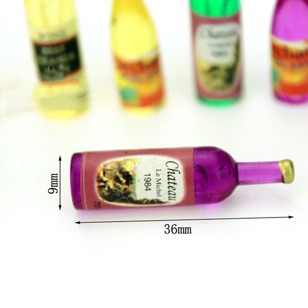 6 قطعة 1/12 دمية مصغرة زجاجة ن - مراجعة Resin Art Bottle وسعره