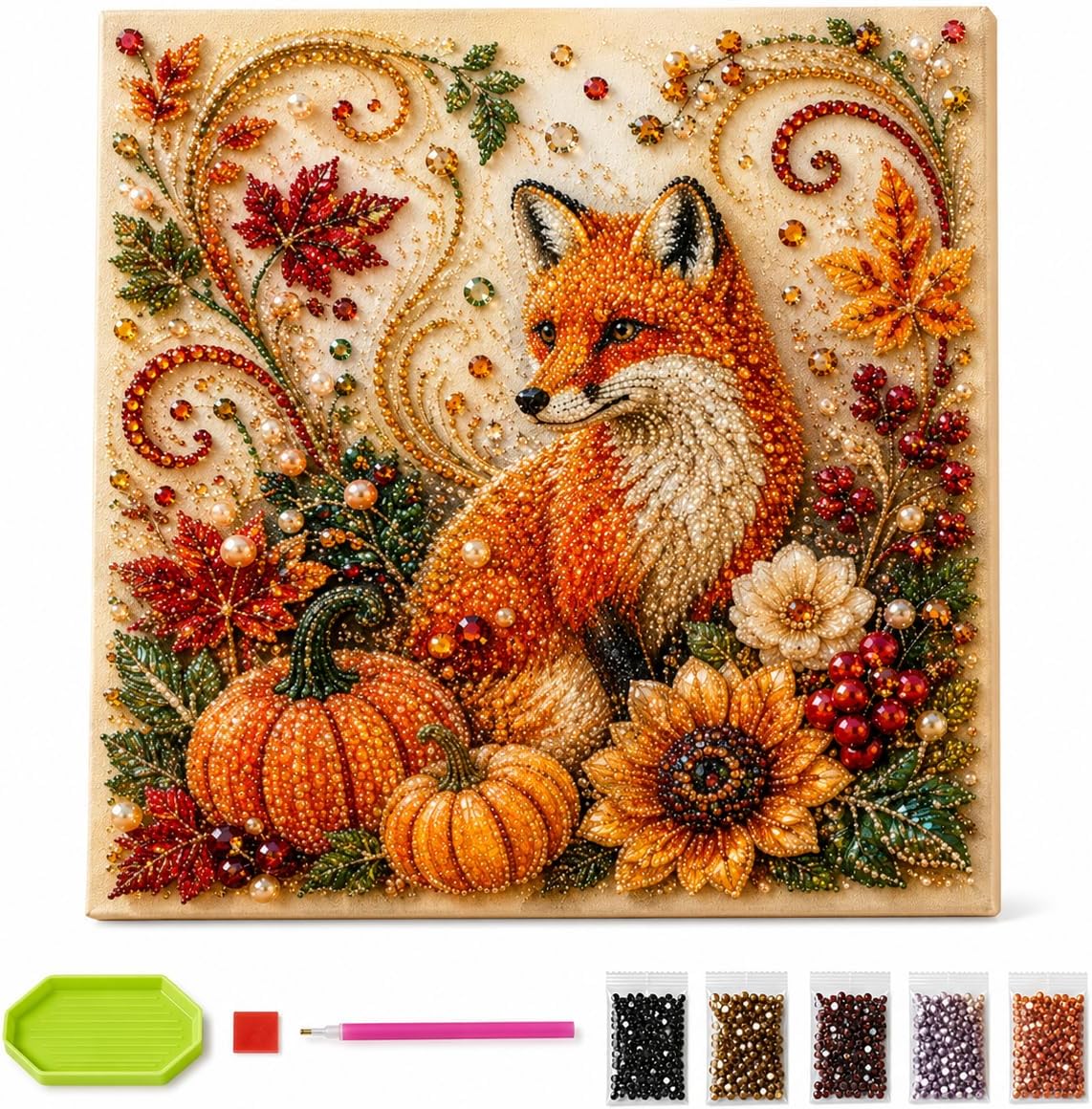 طقم رسم باللؤلؤ على شكل الماس  - مراجعة Resin Art Home Decor وسعره