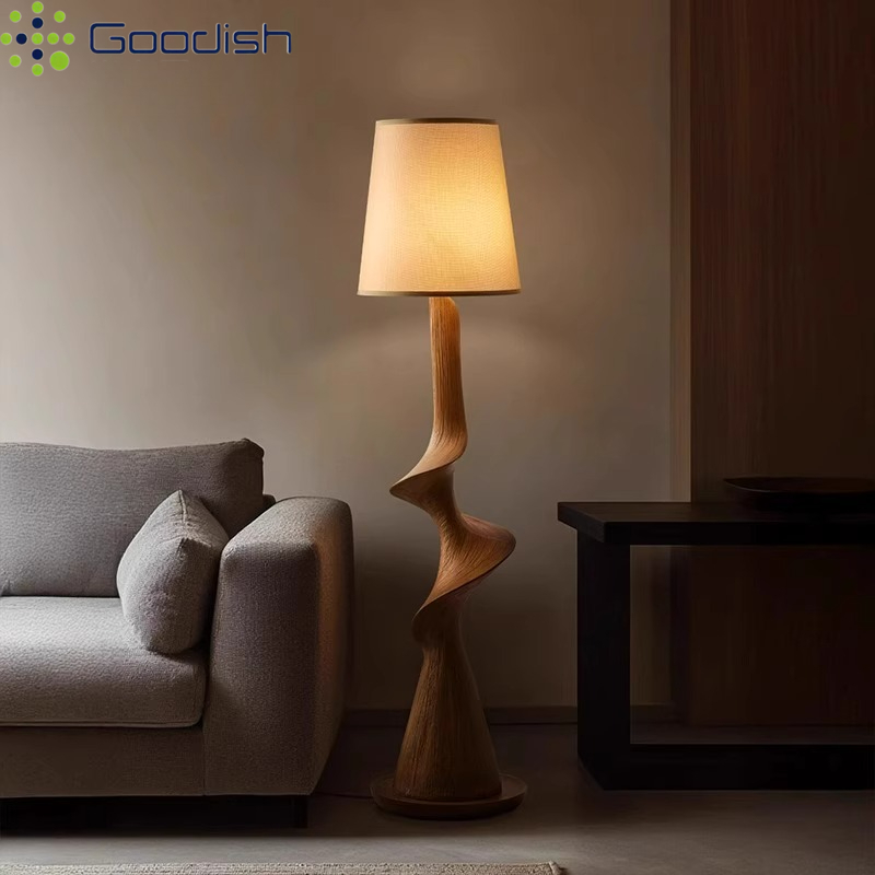 مصباح أرضي LED خشبي منحني عمود - مراجعة Resin Art On Wood وسعره