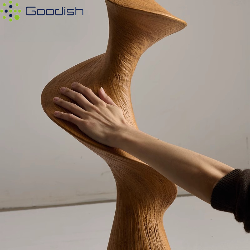 مصباح أرضي LED خشبي منحني عمود - مراجعة Resin Art On Wood وسعره