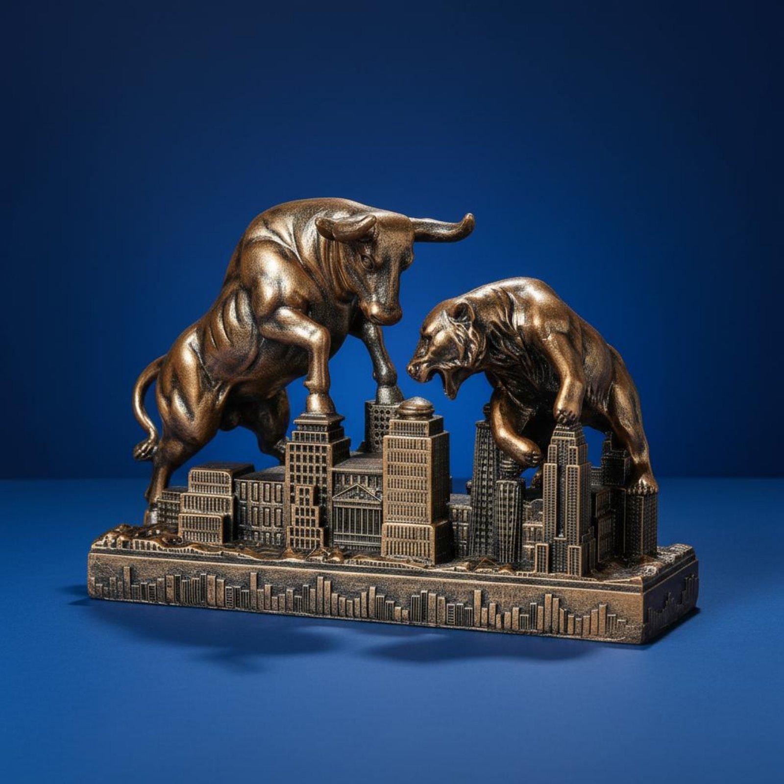 تمثال الثور والدب التحفيزي من  - مراجعة Resin Art Business وسعره