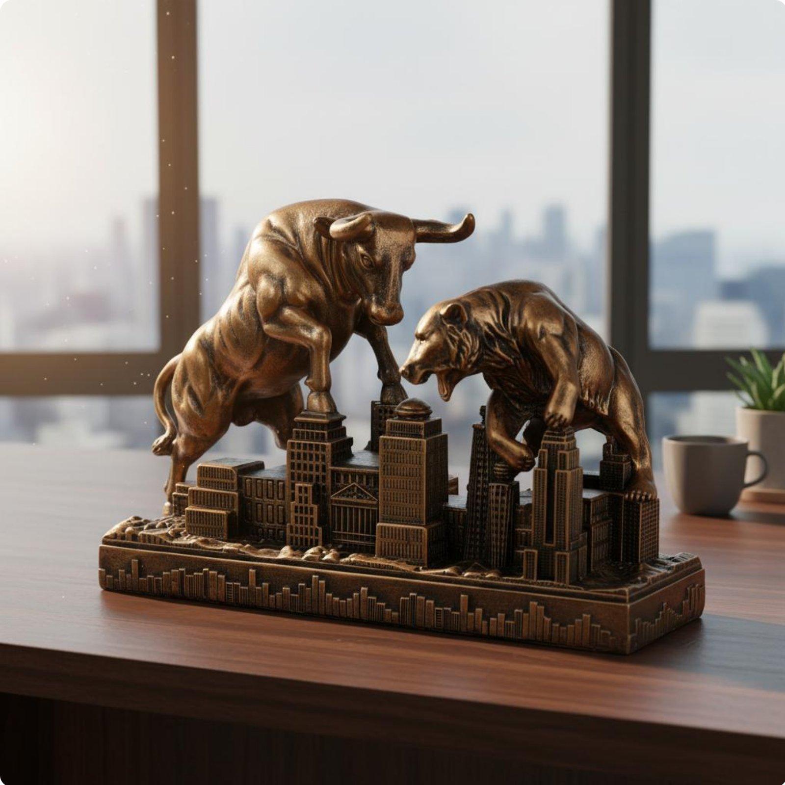تمثال الثور والدب التحفيزي من  - مراجعة Resin Art Business وسعره
