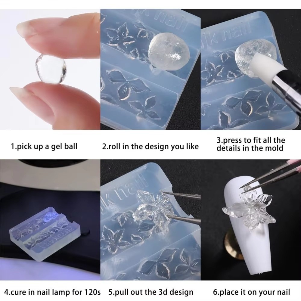 جديد 3 قطعة/المجموعة 3D مسمار  - مراجعة Resin Art Templates Free وسعره