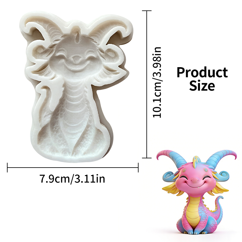 قالب سيليكون على شكل تنين صغير - مراجعة Resin Art Clay وسعره