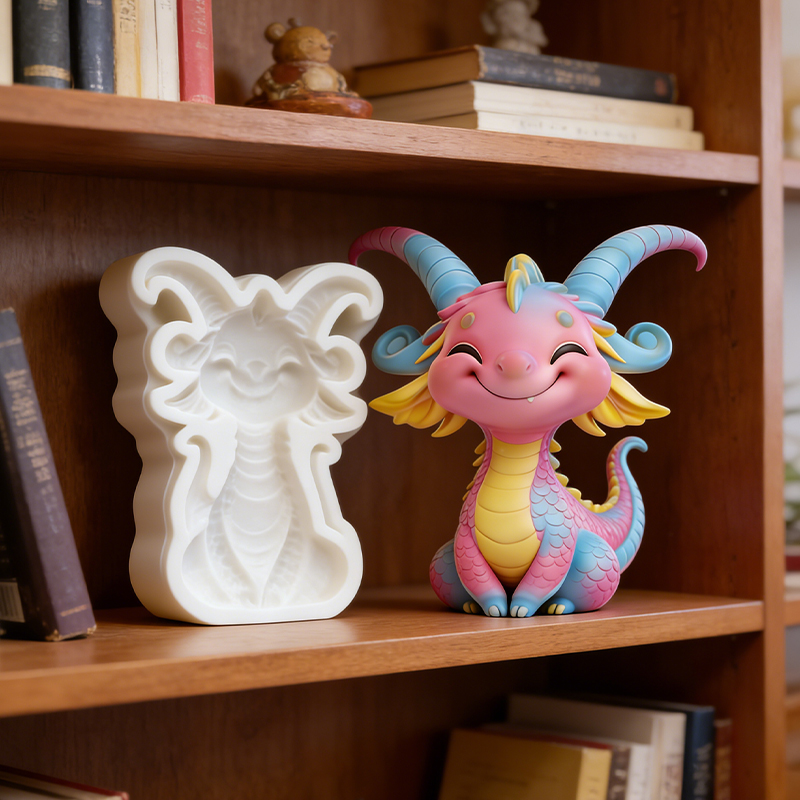 قالب سيليكون على شكل تنين صغير - مراجعة Resin Art Clay وسعره