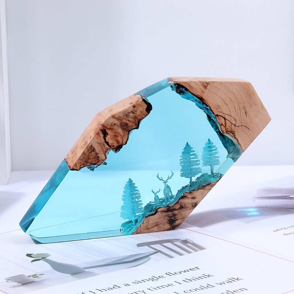 تحفة فنية مكتبية مضيئة مخصصة ب - مراجعة Resin Art Home Decor وسعره