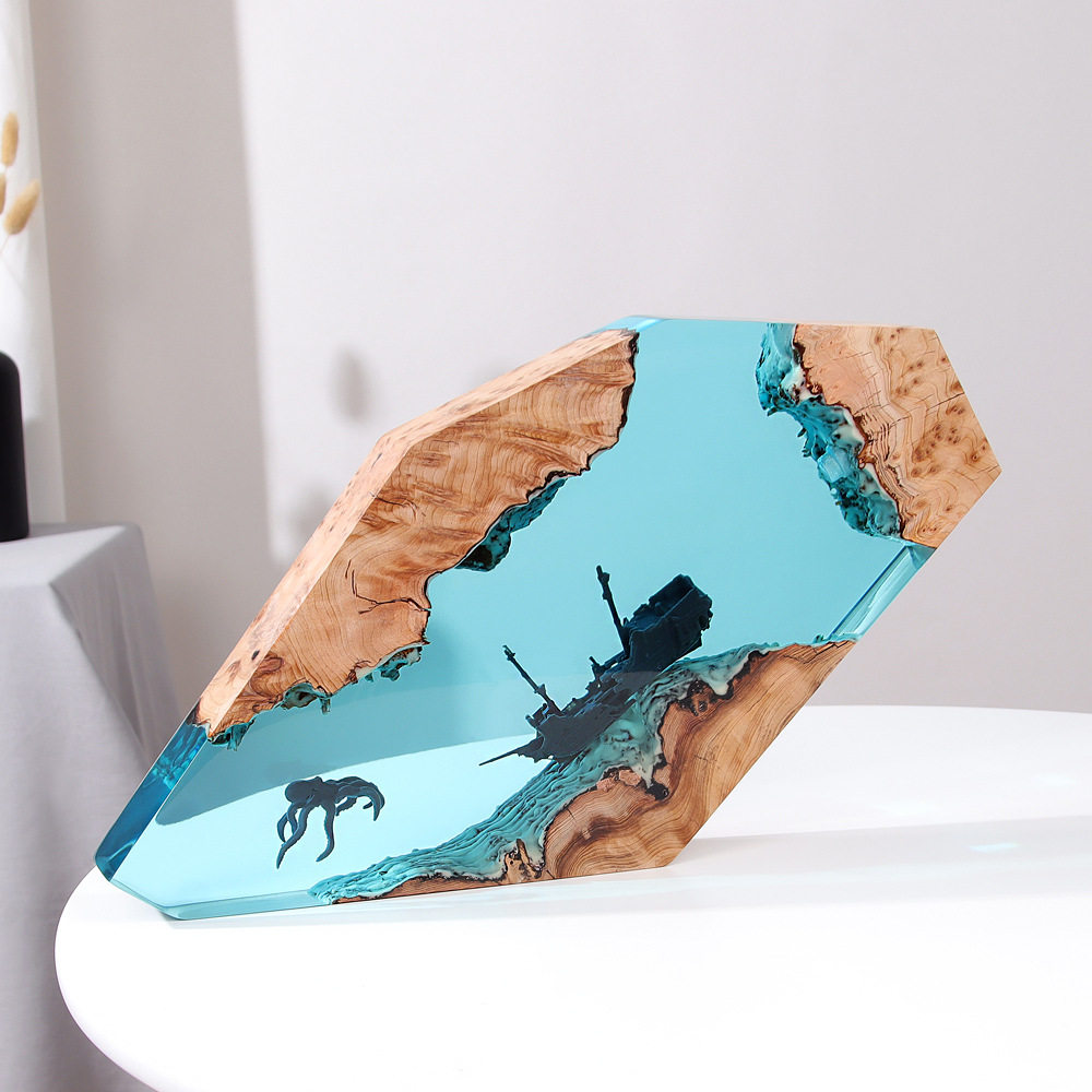 تحفة فنية مكتبية مضيئة مخصصة ب - مراجعة Resin Art Home Decor وسعره